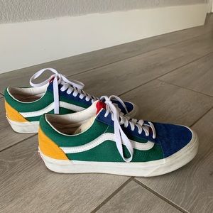 Multi colored suede vans Womans size 8. In very good condition.